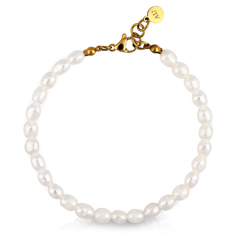 Perlenarmband Damen – Armband Perlen Gold aus Edelstahl 316L