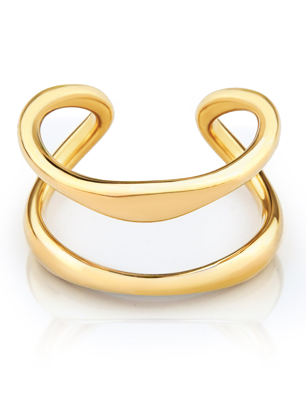AUMIRELLE-Ring Gold Damen – Edelstahlring vergoldet, wasserfest & farbbeständig, Größe 52 oder 54 mm – Schmuck aus Edelstahl für Frauen