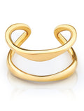 AUMIRELLE-Ring Gold Damen – Edelstahlring vergoldet, wasserfest & farbbeständig, Größe 52 oder 54 mm – Schmuck aus Edelstahl für Frauen