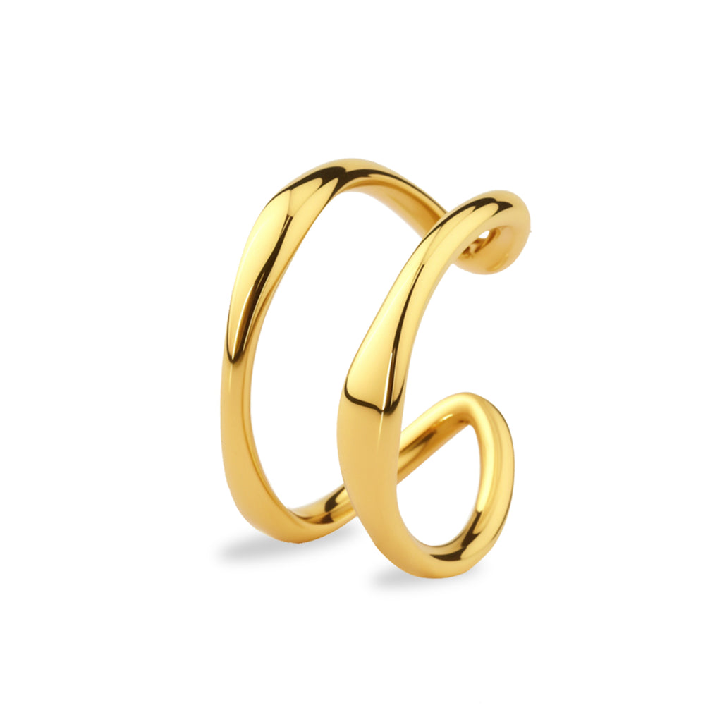 Balance Ring Gold Damen – Edelstahlring