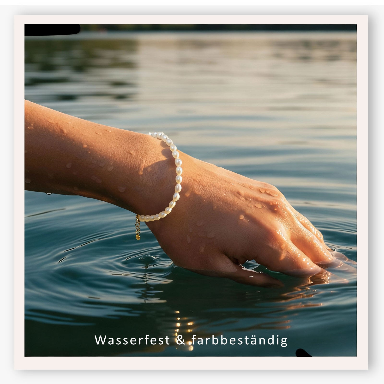 Perlenarmband Damen – Armband Perlen Gold aus Edelstahl 316L