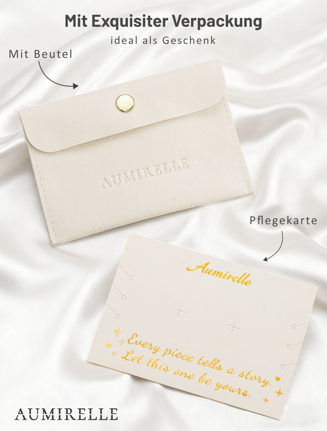 AUMIRELLE-Ring Gold Damen – Edelstahlring vergoldet, wasserfest & farbbeständig, Größe 52 oder 54 mm – Schmuck aus Edelstahl für Frauen